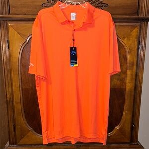 Callaway Orange Polo Shirt Vibrant Comfortable Stylish
